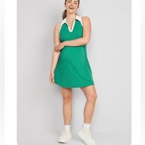Old Navy maternity sleeveless powersoft polo mini dress size Large.